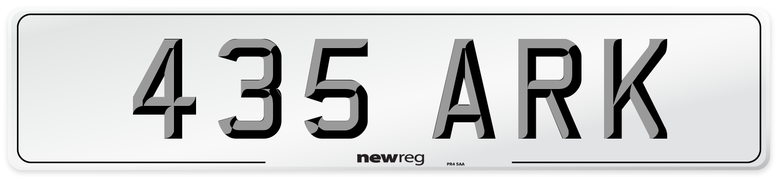 435 ARK Number Plate from New Reg